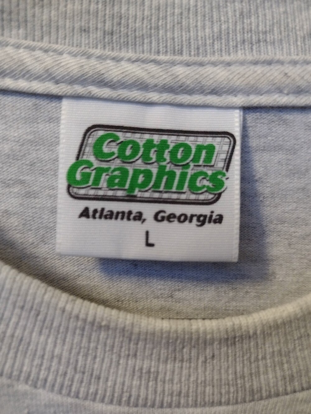 VTG Cotton Graphics 2000 AJC Peachtree Road Race Tee Shirt Men's Large Gray Y2K - Picture 4 of 6